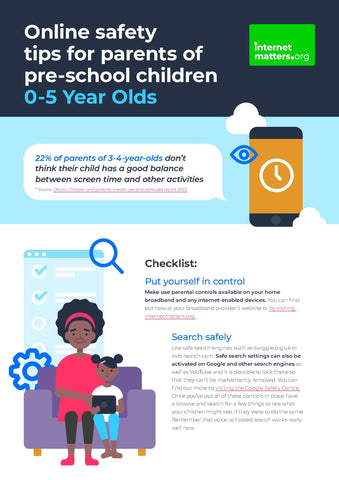 Internet Matters - Online safety guide for parents of 0-5 year olds