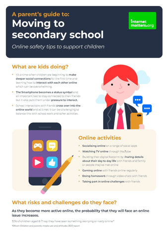 Internet Matters - Moving to Secondary school