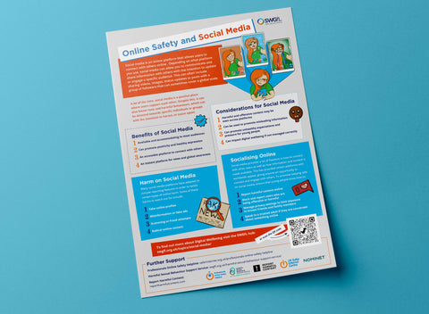 Online Safety and Social Media Poster A3