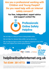 Professionals Online Safety Helpline posters