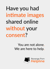 Revenge Porn Helpline postcards