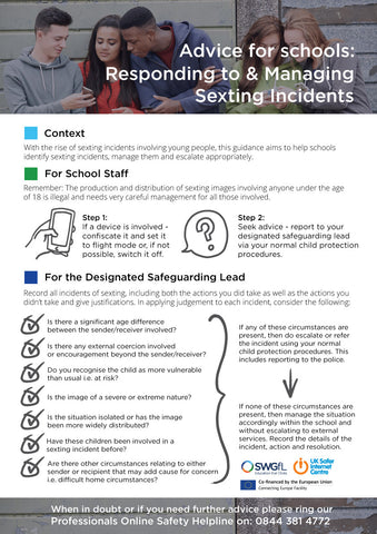 Responding to & Managing Sexting Incidents Poster A3